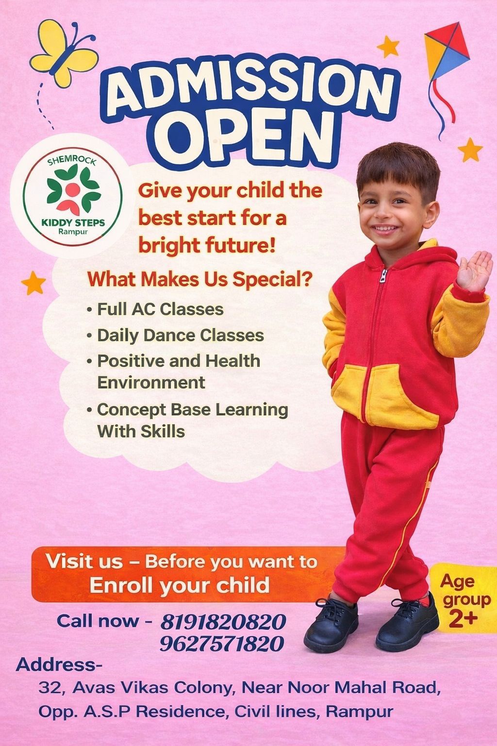 Kiddy Steps Playschool Rampur (Formerly Shemrock) | Best Playschool in ...